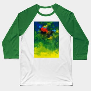 Green abstract artwork Baseball T-Shirt